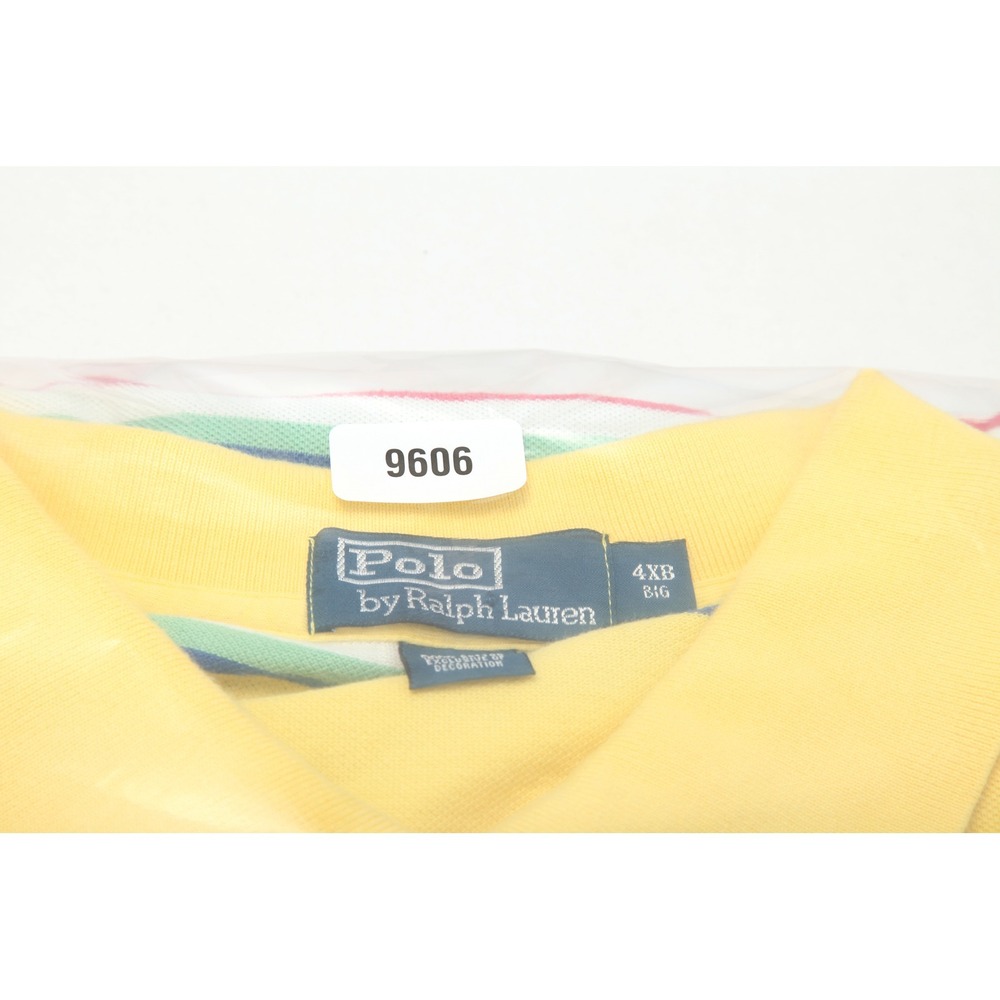 Polo Ralph Lauren Men's 4XB Big Yellow Striped Pique Short Sleeve Polo Shirt - Picture 10 of 10